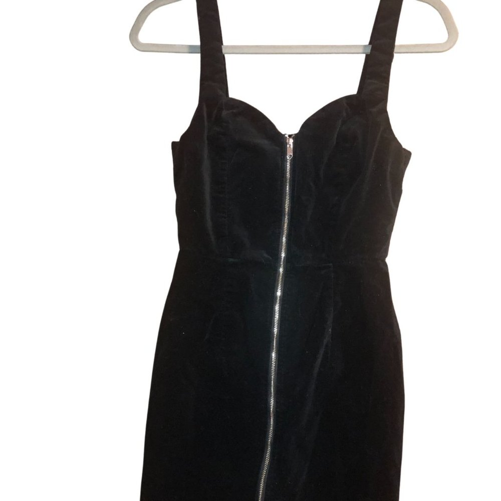 HM Divided Velvet Jumper Dress , Black size 6